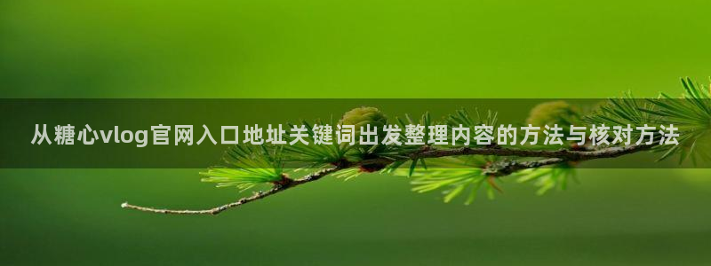 糖心vlog官方网址:从糖心vlog官网入口地址关键词出发整理内容的方法与核对方法